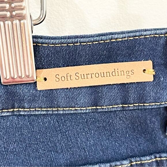 Soft Surroundings Straight Leg Jeans High Waisted Woman’s size 24W Blue - Picture 7 of 9